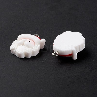 Christmas Theme Opaque Resin Pendants X-FIND-E025-14-1