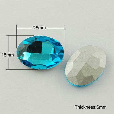 Glass Pointed Back Rhinestone RGLA-Q011-18x25mm-12-1