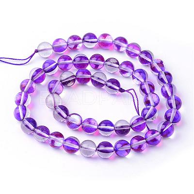 Synthetic Moonstone Beads Strands G-R375-8mm-B09-1
