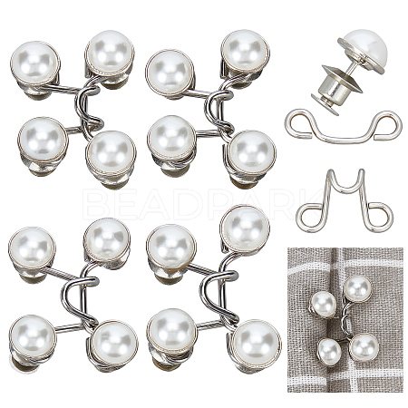 CRASPIRE 8 Sets 4 Style Zinc Alloy Button Pins for Jeans FIND-CP0001-13B-1