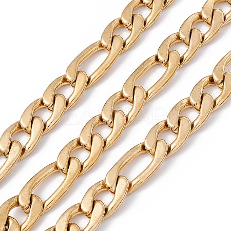 304 Stainless Steel Figaro Chains CHS-G022-01G-1