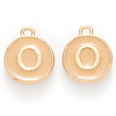 Golden Plated Alloy Enamel Charms ENAM-S118-06O-1