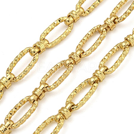 Ion Plating(IP) Handmade 304 Stainless Steel Oval Link Chains CHS-G038-01B-G-1