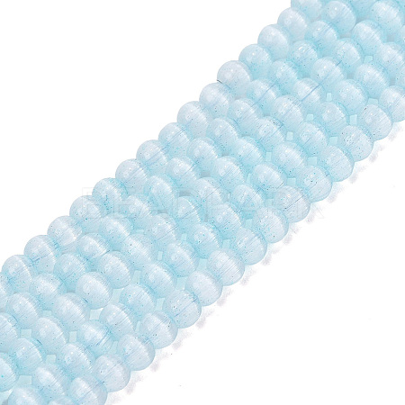 Glass Imitation Cat Eye Beads Strands GLAA-N075-01A-03-1
