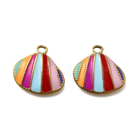 304 Stainless Steel Enamel Pendants LS-STAS-Z163-21G-06-1
