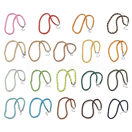 5MM Nylon Twisted Cord Necklace Making FIND-G096-01P-1