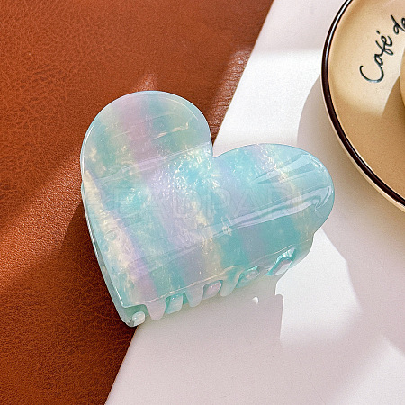 Heart Shape Cellulose Acetate Claw Hair Clips PW-WG36717-05-1