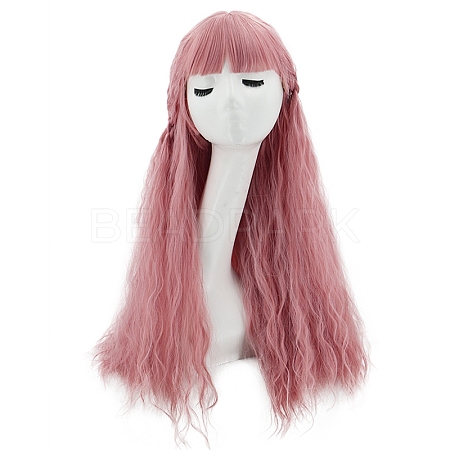 Long Fluffy Curly Wavy Hair Wigs OHAR-G008-07-1