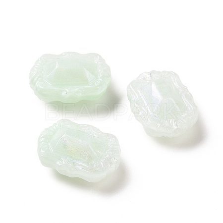 Opaque Acrylic Beads OACR-E015-07G-1