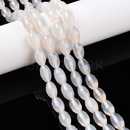 Natural White Agate Beads Strands G-T138-180A-1
