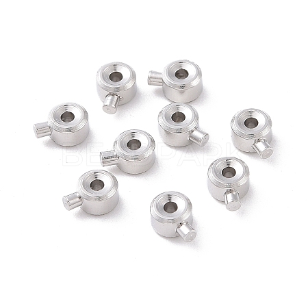 Anti-Tarnish Rhodium Plated 925 Sterling Silver Crimp Beads STER-D035-01P-1