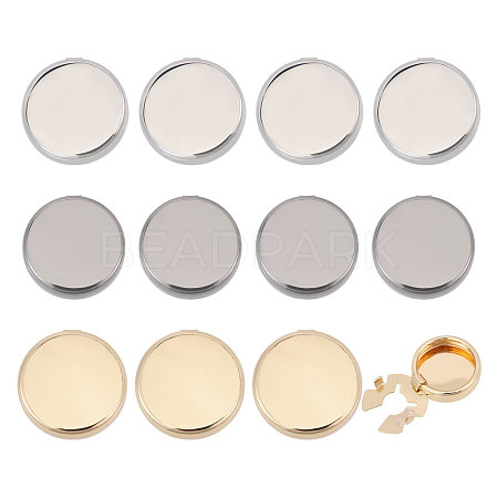 12Pcs 3 Colors Brass Cufflinks KK-GL0001-05-1