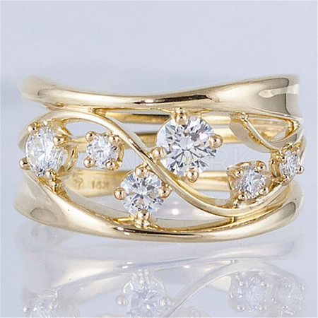 Alloy and Crystal Rhinestone Finger Rings FS-WG8CE30-04-1