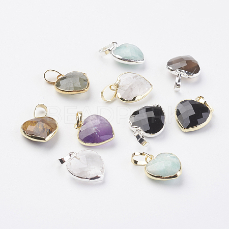 Natural Gemstone Pendants G-G737-14-1