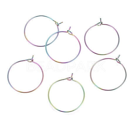 Ion Plating(IP) 316L Surgical Stainless Steel Hoop Earring Findings STAS-G130-03M-21MM-1