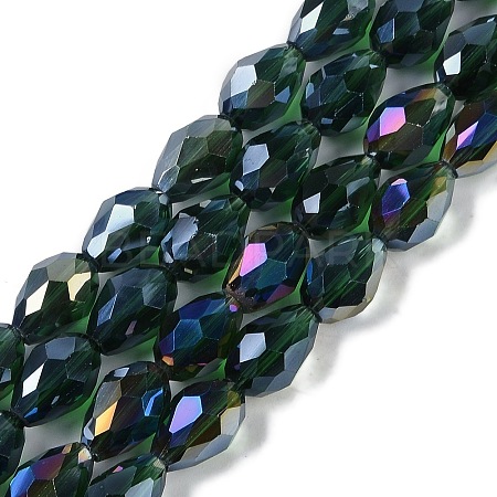 Transparent Electroplate Glass Beads Strands EGLA-N013-T4mm-B15-1