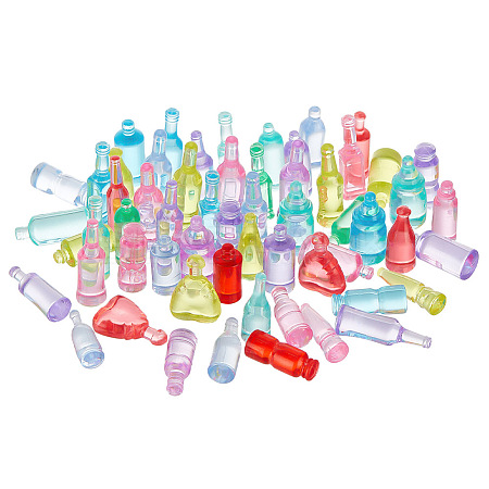 Plastic Miniature Mini Dollhouse Beverage Bottle Wine DIY-WH0430-132-1