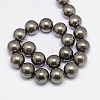Natural Pyrite Beads Strands G-L031-16mm-01-3