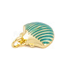 Rack Plating Brass Enamel Pendants KK-P269-09G-04-2