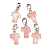 Cherry Quartz Glass Pendants G-Z067-04P-04-2