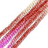 Transparent Gradient Color Glass Beads Strands GLAA-H021-01B-10-2