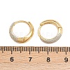Brass Enamel Hoop Earrings EJEW-D336-01G-5