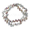 Electroplate Glass Beads Strands EGLA-D030-17H-2