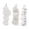 Gradient Color Mixed Gemstone Chip Beaded Pendants PALLOY-JF02791-2