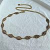 Tibetan Style Zinc Alloy & Iron Oval Link Chain Waist Belly Chains WGB4B33-04-1