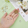DICOSMETIC 16Pcs 8 Style Brass Micro Pave Cubic Zirconia Charms ZIRC-DC0001-25-3