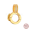 925 Sterling Silver Micro Pave Clear Cubic Zirconia Twister Clasps STER-K176-13G-1