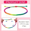 5Pcs 5 Color Braided Nylon Thread Cord Bracelets Set BJEW-SW00049-05-7