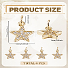 4Pcs Brass Micro Pave Cubic Zirconia Charms ZIRC-LP0001-32-2