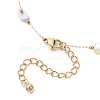 Dyed Nuggets Natural Shell & 304 Stainless Steel Link Chain Anklets AJEW-AN00726-5