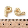 Rack Plating Brass Micro Pave Cubic Zirconia Slide Charms KK-C084-34G-P-3
