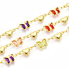 Brass with Glass Chains CHC-T018-15A-G-1