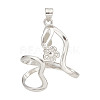 GOMAKERER 1Pc Rhodium Plated Rhodium Plated 925 Sterling Silver Pendant Bails FIND-GO0001-78-1