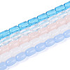 Imitation Jade & Transparent Glass Beads Strands GLAA-N058-4x6mm-A01-1