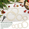 8Pcs 4 Styles Wreath Frames for Crafts WOOD-FG0001-33-4