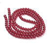 Spray Painted Crackle Glass Beads Strands CCG-Q001-6mm-13-2