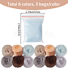 18Pcs 6 Colors DIY Wool Roving DIY-SP0005-70B-2