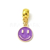Golden Tone Alloy Enamel European Dangle Charms PALLOY-JF03235-2