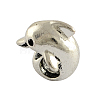 Tibetan Style Alloy Dolphin European Beads TIBEB-7982-AS-RS-1