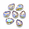 Pointed Back Glass Rhinestone Cabochons RGLA-T017-13x18mm-09-1