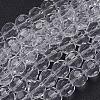Faceted Glass Round Beads Strands X-GF12mmC01Y-1