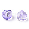 Transparent Spray Painted Glass Beads GLAA-R211-02-B01-2