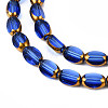 Electroplate Glass Beads Strands EGLA-N008-015E-3