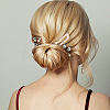 12Pcs 3 Colors Alloy Hair Forks Findings AJEW-GO0001-50-7