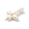 Natural Cultured Freshwater Pearl Rice Pendants PALLOY-JF02075-3