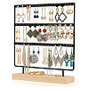 Triple Levels Rectangle Iron Earring Display Stand CON-PW0001-151B-02-1
